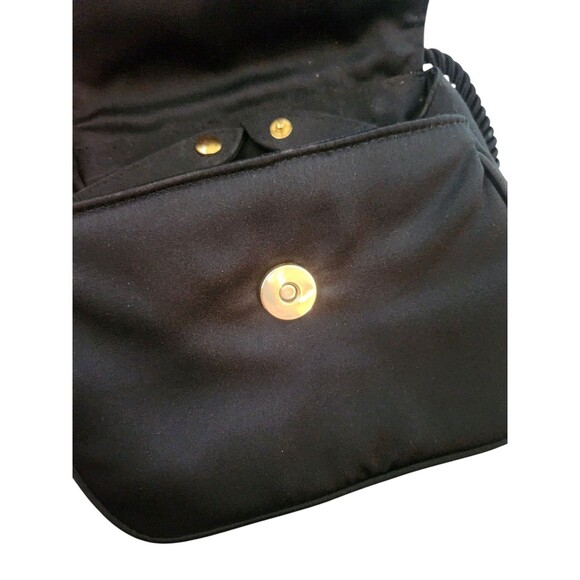Bloomingdale’s Vintage Black Satin Evening Shoulder Bag Purse 80s 90s Formal - Picture 9 of 9